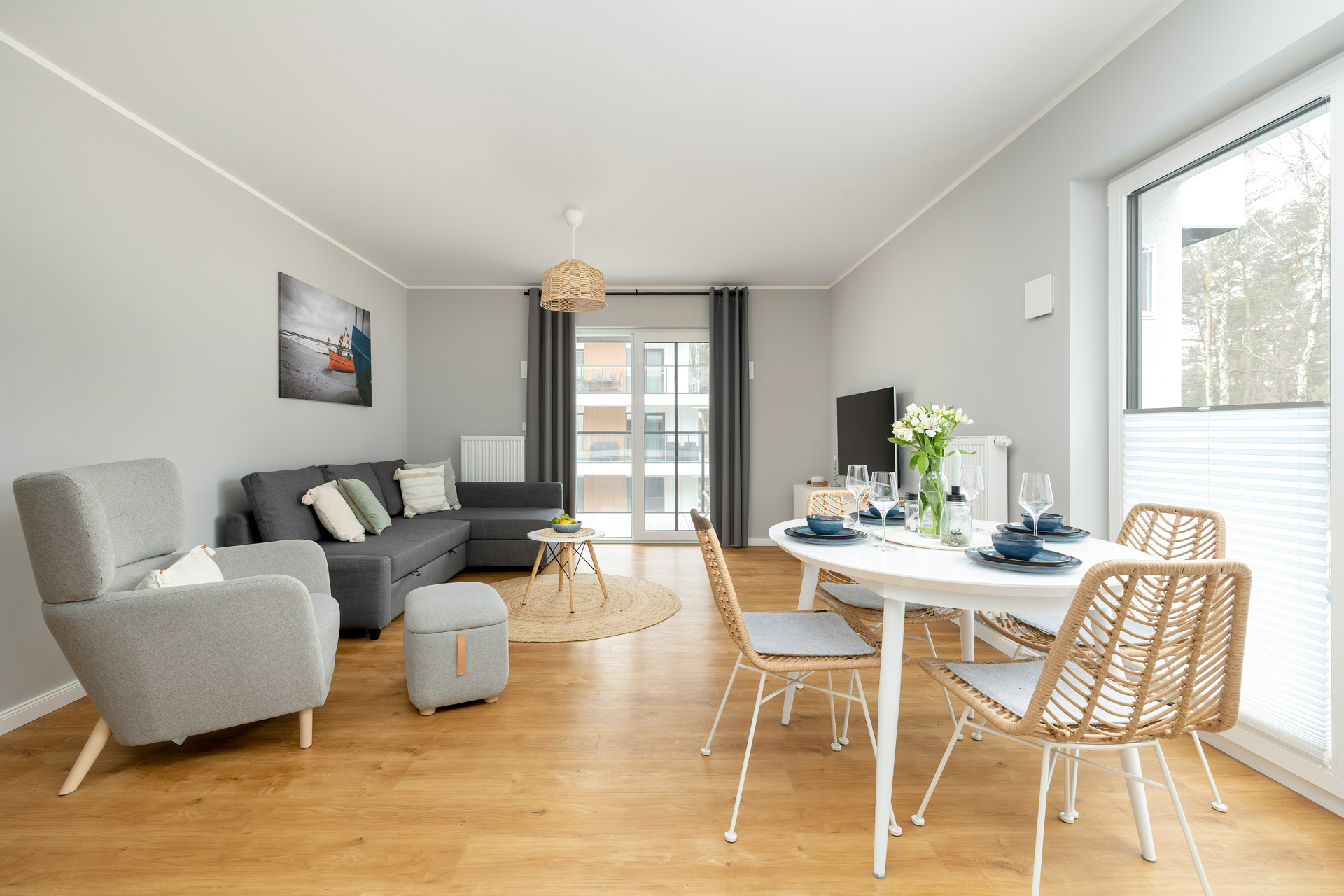 Salon apartamentu Międzywodzie Jasna 7