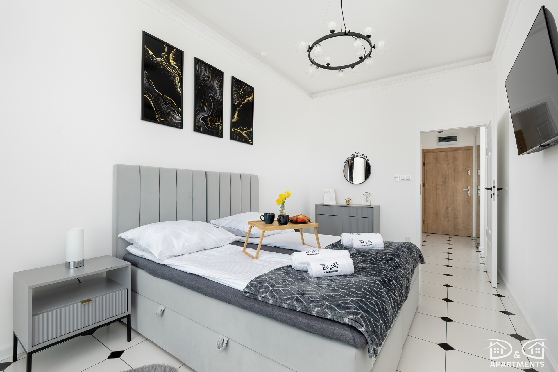 Sypialnia apartamentu Dziwnów Spadochroniarzy Polskich 10 D z wejściem