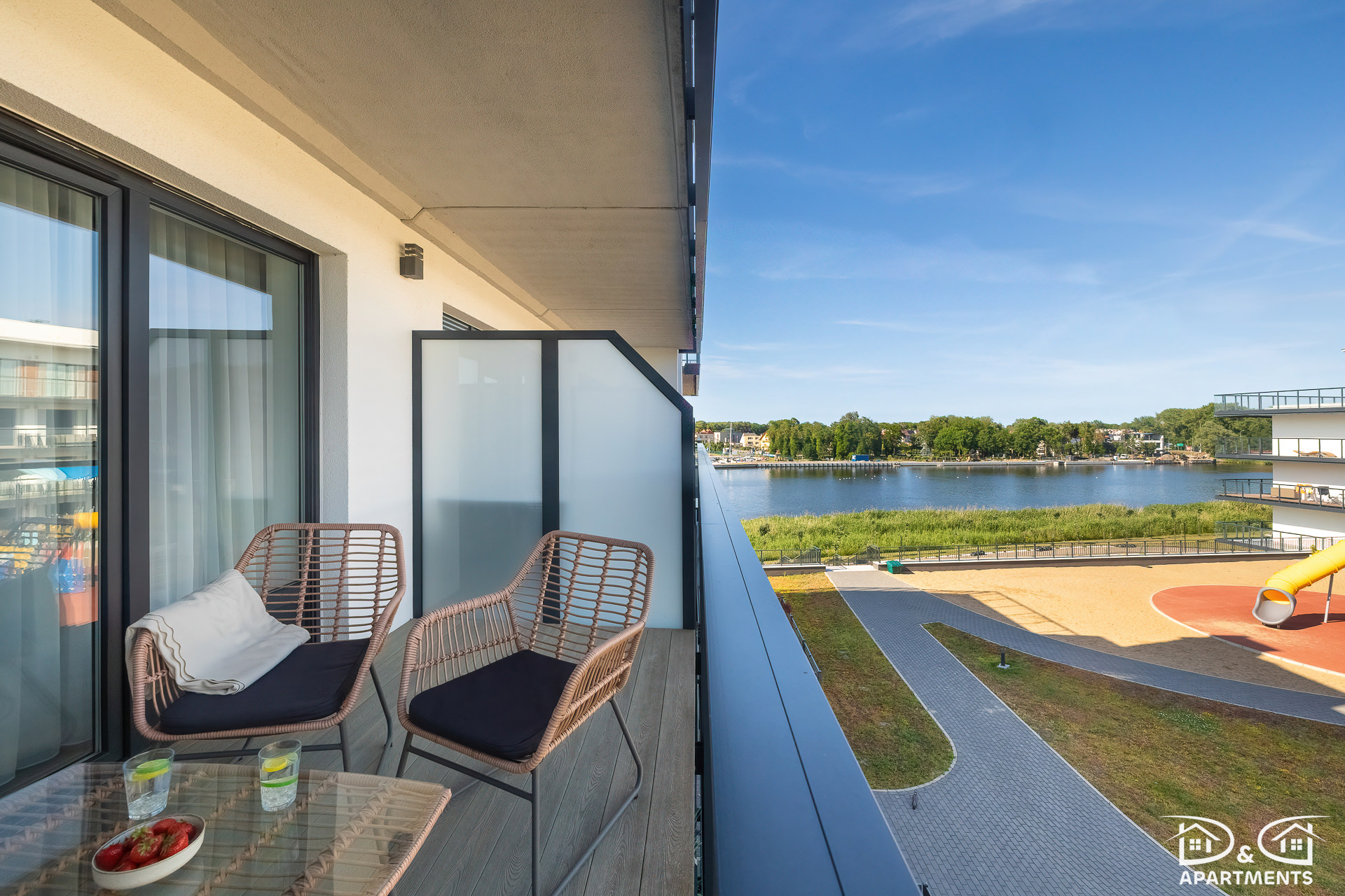 Balkon z widokiem w apartamencie Dziwnów Spadochroniarzy Polskich 10 F